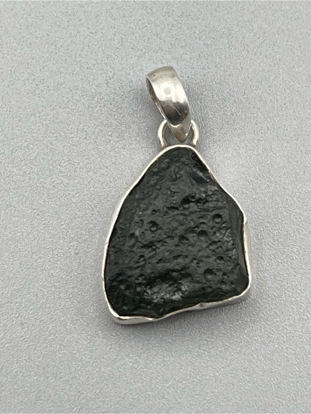 Black Meteorite Sterling pendant stamped  925